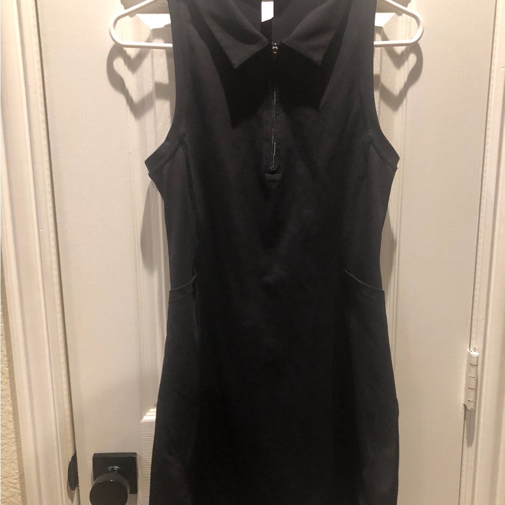 Zella Black Tie Front Sheath Dress